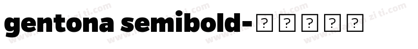 gentona semibold字体转换